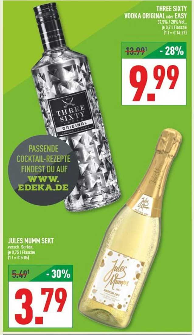 Three Sixty Vodka Original 0,7l