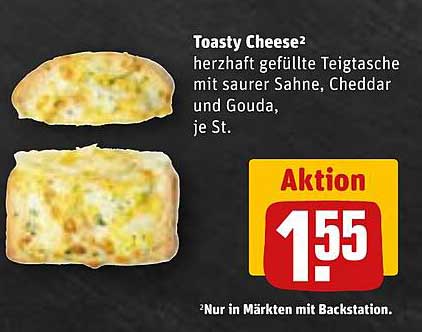 Toasty Cheese - herzhaft gefüllte Teigtasche mit saurer Sahne, Cheddar und Gouda, je St.