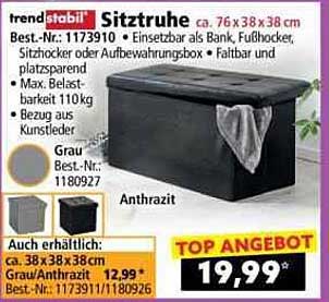 trendstabil Sitztruhe - vielseitig einsetzbar und stylisch