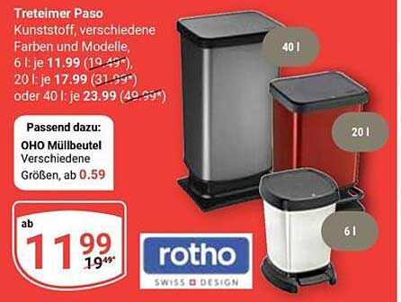 Treteimer Paso in verschiedenen Farben und Modellen