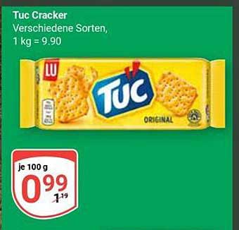 Tuc Cracker - Verschiedene Sorten, 100 g für 0,99 €