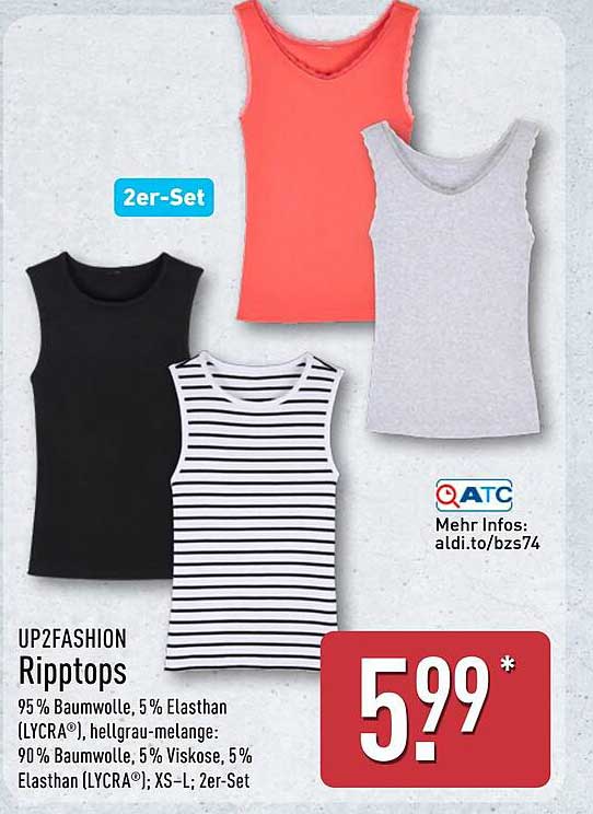 UP2FASHION Ripptops 2er-Set