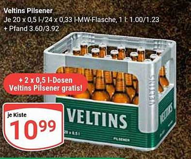 Veltins Pilsener Kasten 20 x 0,5 l – Jetzt mit Gratis-Dosen!