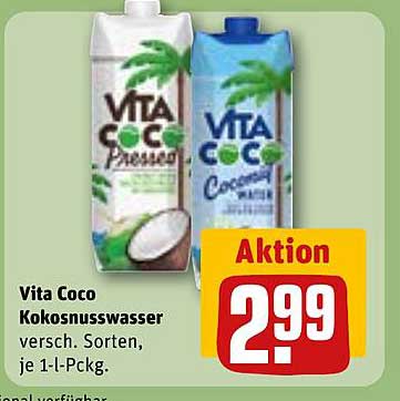 Vita Coco Kokosnusswasser – Verschiedene Sorten, je 1-l-Pckg.
