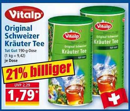Vitalp Original Schweizer Kräuter Tee 190-g-Dose