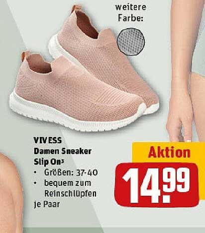 VIVESS Damen Sneaker Slip On in verschiedenen Farben