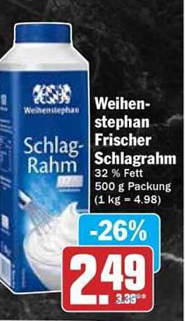 Weihenstephan Frischer Schlagrahm 500 g