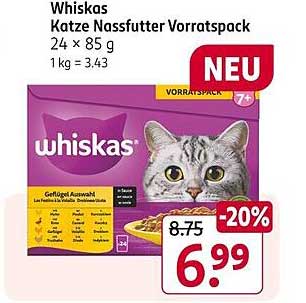 Whiskas Katze Nassfutter Vorratspack 24 x 85 g