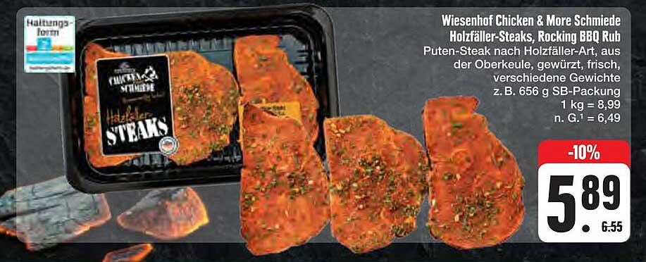 Wiesenhof Chicken & More Schmiede Holzfäller-Steaks, Rocking BBQ Rub