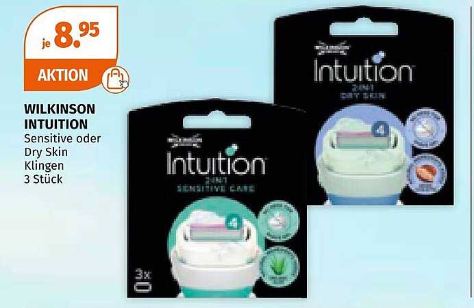WILKINSON INTUITION Sensitive oder Dry Skin Klingen 3 Stück
