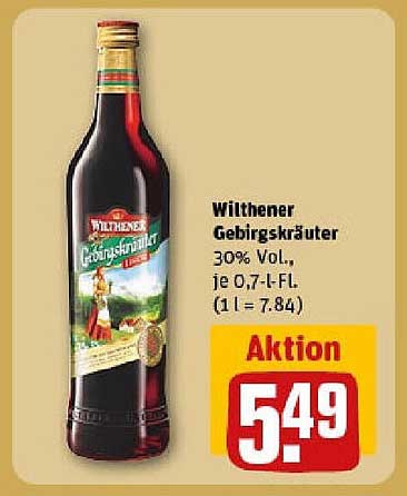 Wilthener Gebirgskräuter 0,7 l - Aktion zum Sonderpreis