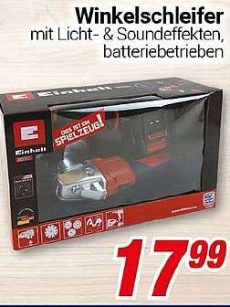 Winkelschleifer mit Licht- & Soundeffekten, batterie betrieben