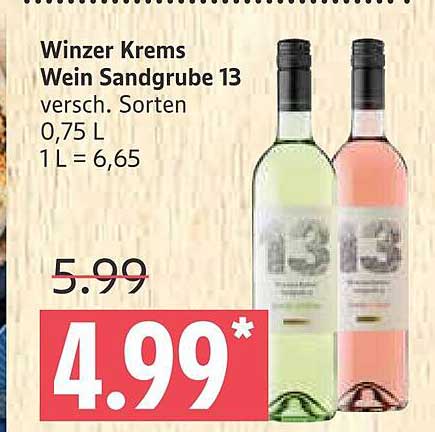 Winzer Krems Wein Sandgrube 13 - verschiedene Sorten 0,75 L
