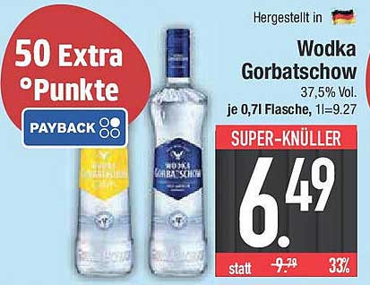 Wodka Gorbatschow 0,7 l Flasche