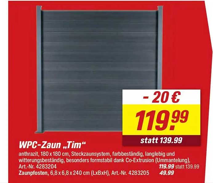 WPC-Zaun "Tim"