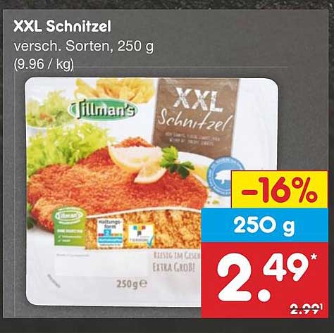 XXL Schnitzel - versch. Sorten, 250 g