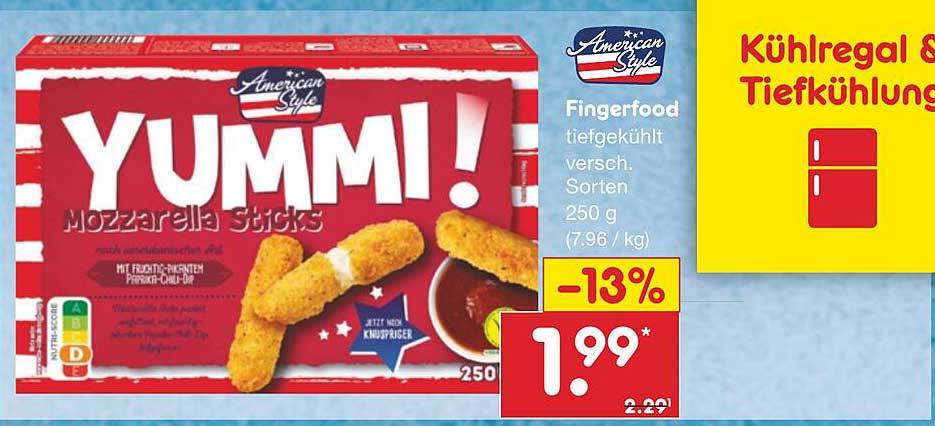 YUMMI! Mozzarella Sticks 250 g