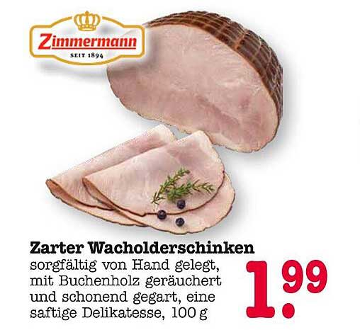 Zarter Wacholderspeck von Zimmermann, 100 g
