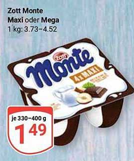 Zott Monte Maxi oder Mega - Genuss in jeder Packung