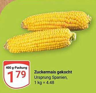 Zuckermais gekocht 400 g - Spanien