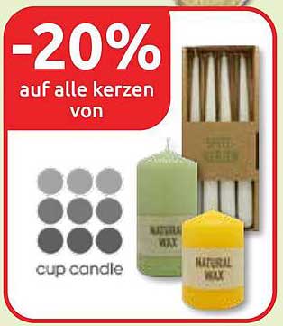 -20% auf alle Kerzen von Cup Candle