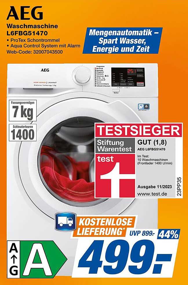AEG Waschmaschine L6FBG51470 – Testsieger mit beeindruckender Leistung
