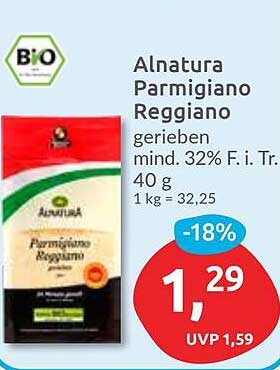 Alnatura Parmigiano Reggiano gerieben 40 g