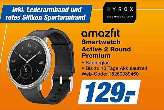 amazfit Smartwatch Active 2 Round Premium