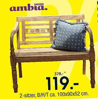 ambia Garden 2-Sitzer-Bank