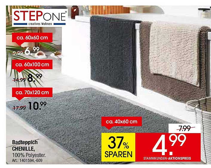 Badteppich Chenille von STEP ONE – jetzt zum Aktionspreis!