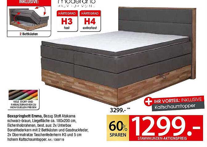 Boxspringbett Emma - Komfort in Perfektion