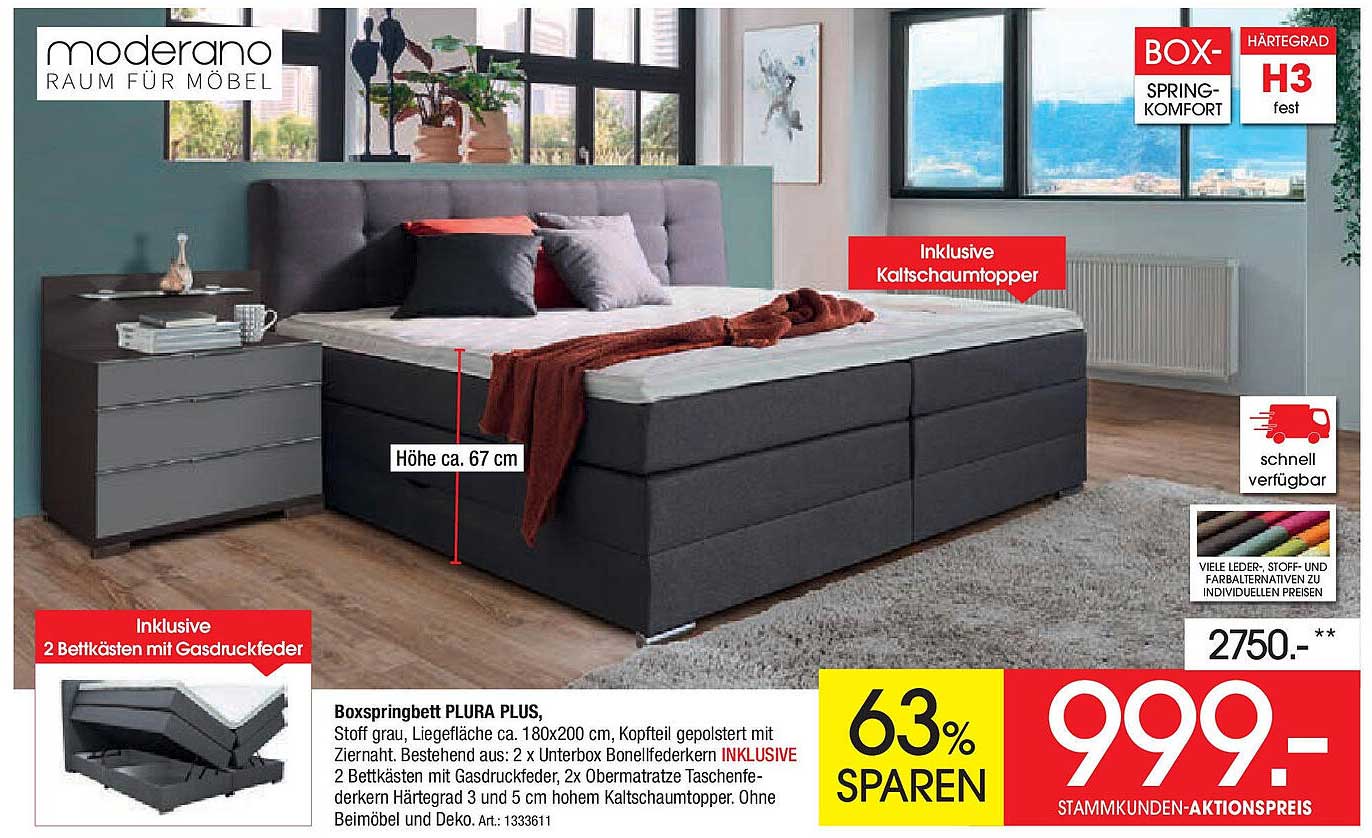 Boxspringbett PLURA PLUS
