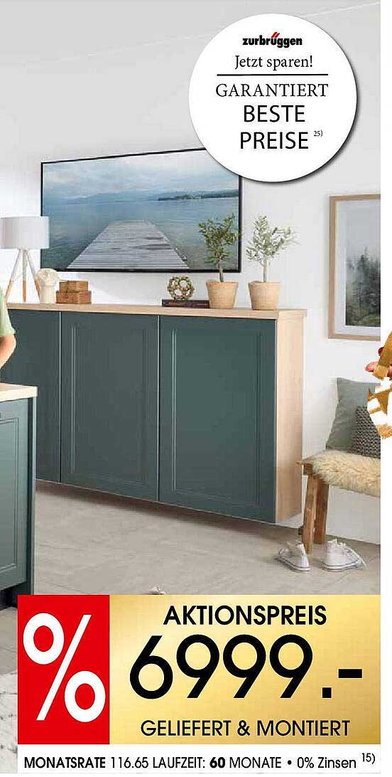 Eleganter Sideboard mit natürlichem Holzdekor