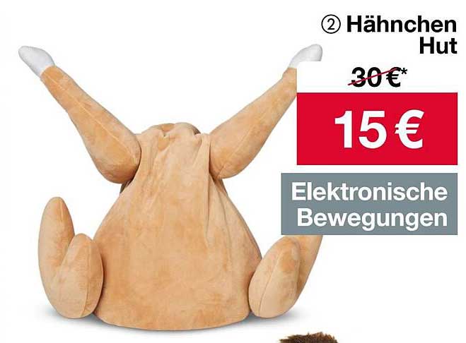 Hähnchen Hut mit elektronischen Bewegungen