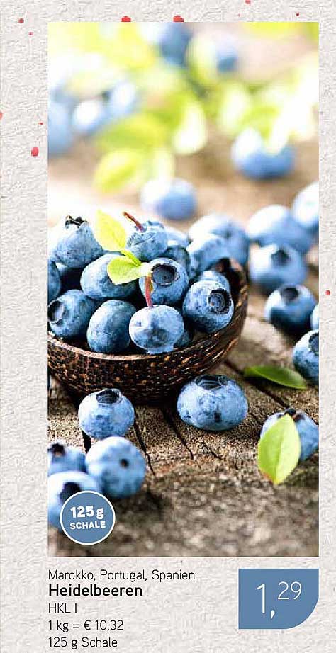 Heidelbeeren 125 g Schale