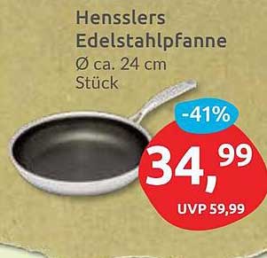 Hensslers Edelstahlpfanne Ø ca. 24 cm