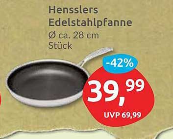 Hensslers Edelstahlpfanne Ø ca. 28 cm