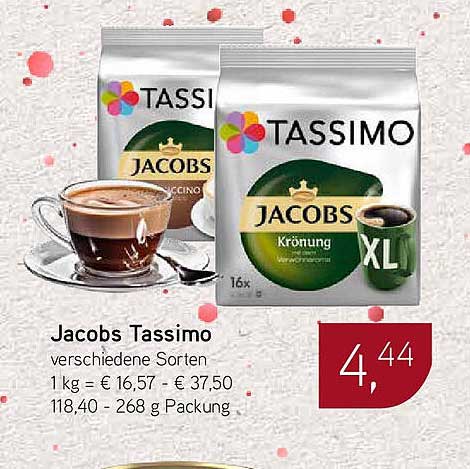 Jacobs Tassimo verschiedene Sorten