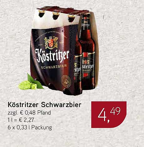 Köstritzer Schwarzbier 6 x 0,33 l