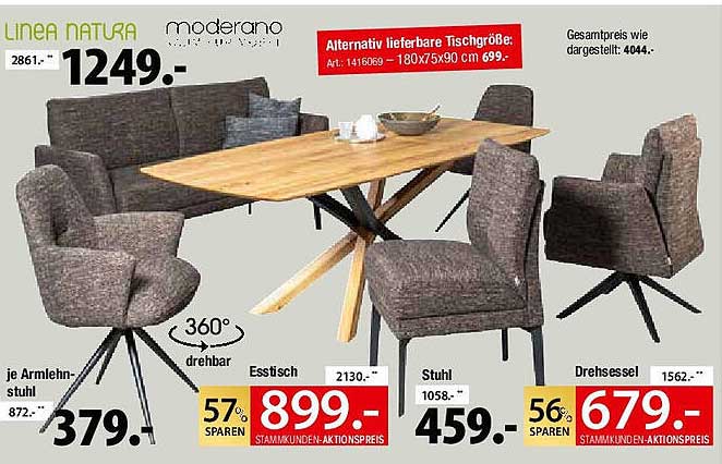 LINEA NATURA Essgruppe von Moderano