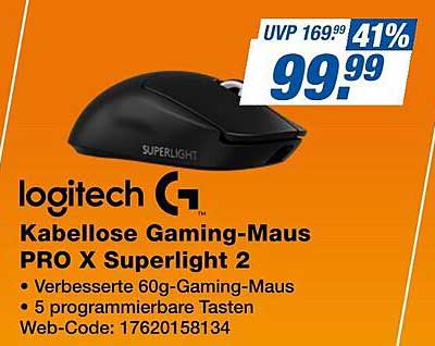 Logitech Kabellose Gaming-Maus PRO X Superlight 2