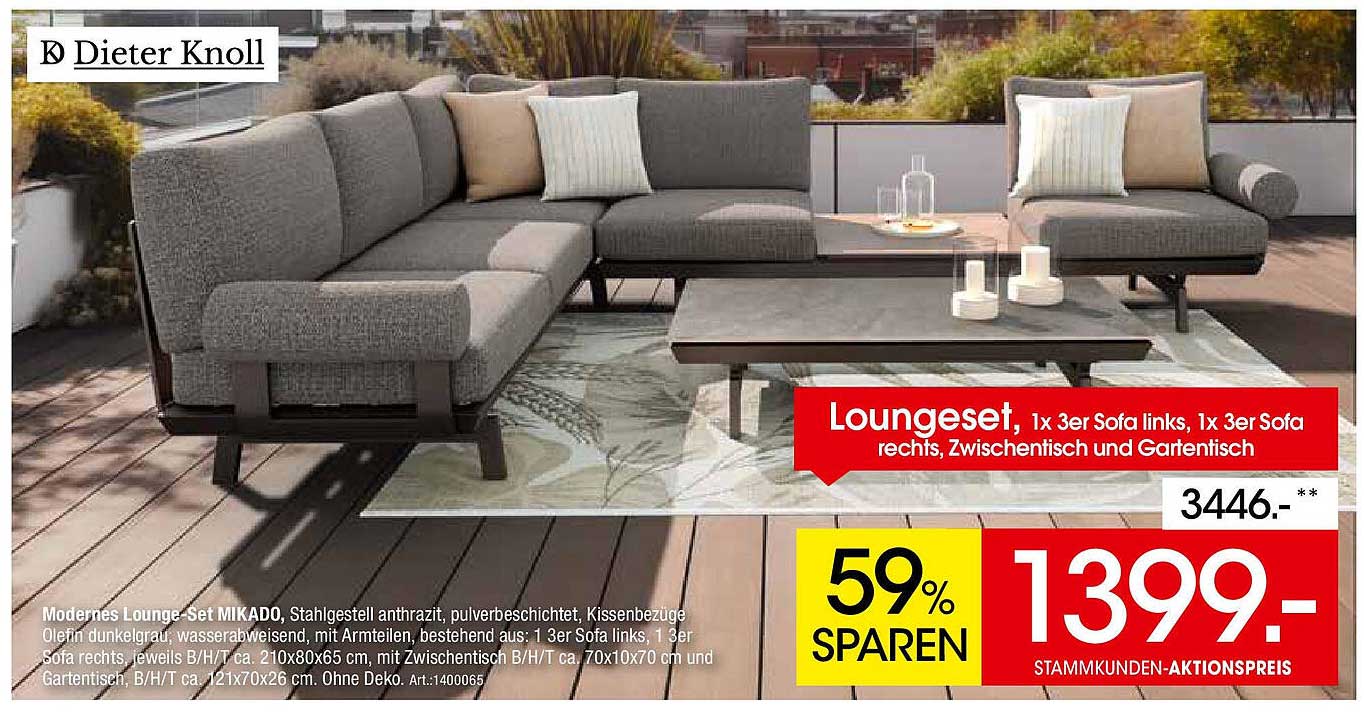 Lounge-Set MIKADO – Stilvolles Design für den Außenbereich