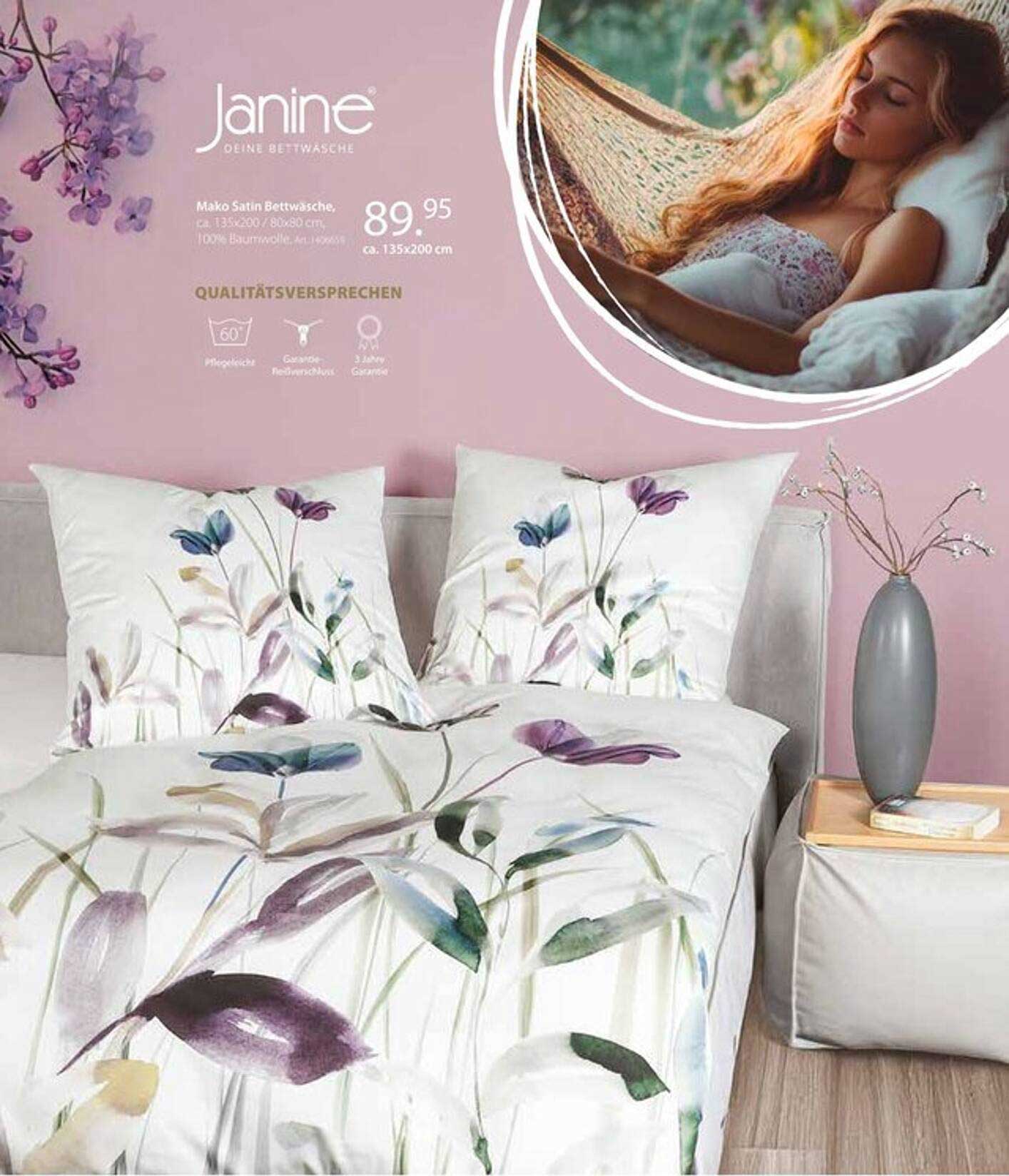 Mako Satin Bettwäsche von Janine - Angebot im Zurbrüggen-Prospekt
