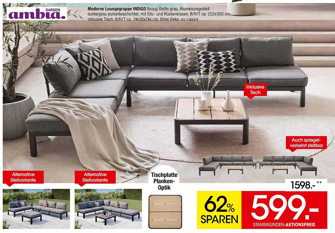 Moderne Loungeset INDIGO