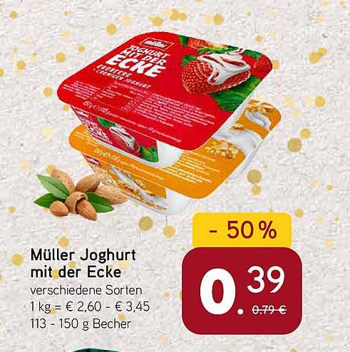 Müller Joghurt mit der Ecke