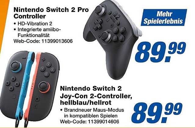 Nintendo Switch 2 Pro Controller und Joy-Con 2-Controller