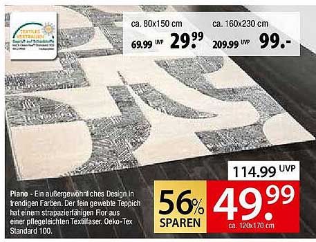 Piano Teppich - Ein außergewöhnliches Design in trendigen Farben