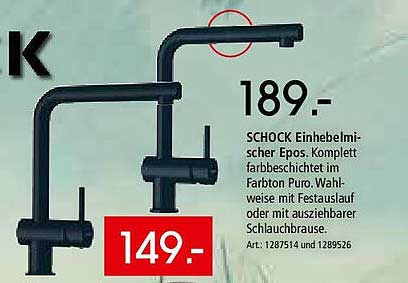 SCHOCK Einhebelmischer Epos - Jetzt zum Sonderpreis!