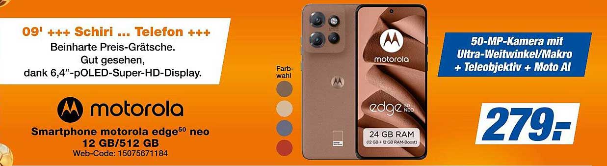 Smartphone Motorola edge 50 neo 12 GB/512 GB