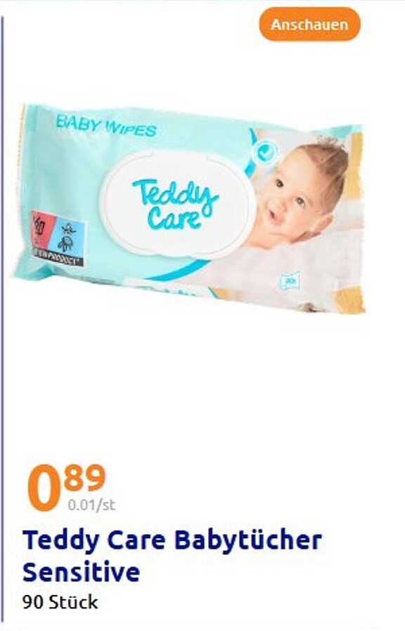 Teddy Care Babytücher Sensitive - 90 Stück